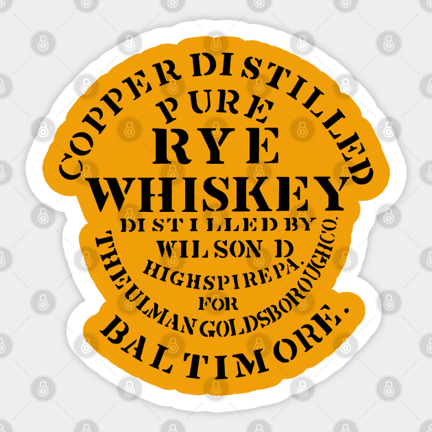 Whiskey Label from Goldsborough & Co. 1887 Sticker by MultistorieDog